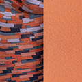 Orange gemustert